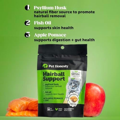 Cat Hairball Support Crunchy & Creamy Chews, Hairball Remedy Cat Treats, Furball Treatment, Supports Skin & Coat, Digestion, Vitamins & Hairball Medicine, Chicken (180-Day Supply)
