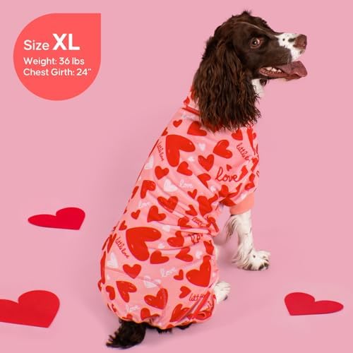 KYEESE Velvet Dog Pajamas Soft Onesie for Daily Wear, Heart