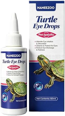 NANEEZOO Reptile Eye Drops, Eye Cleanser for Turtles, Non-Irritating Daily Eye Care Solution for Reptiles & Amphibians, Keep Reptile Eyes Clean and Comfortable, 60ML