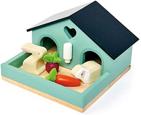 Tender Leaf Toys - Pets Sets for Doll House Accessories - Great Add-on Pet Play Set to Any Dollhouse - Encourage Creative and Imaginative Fun Play for Children 3+ (Pet Rabbit Set)