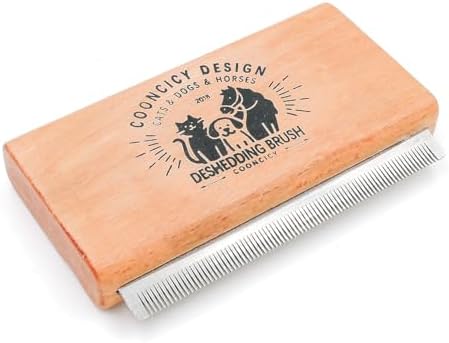 Deshedding Dog Brush with Wood Handle