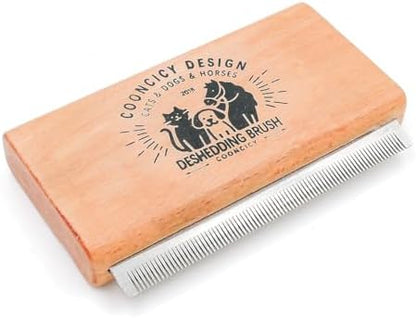 Deshedding Dog Brush with Wood Handle