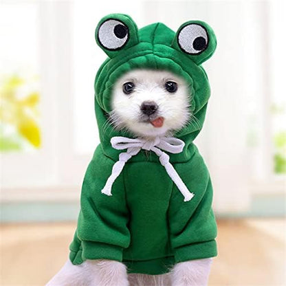 Warm Dog Winter Clothes Cute Fruit Dog Coat Hoodie, Green, M