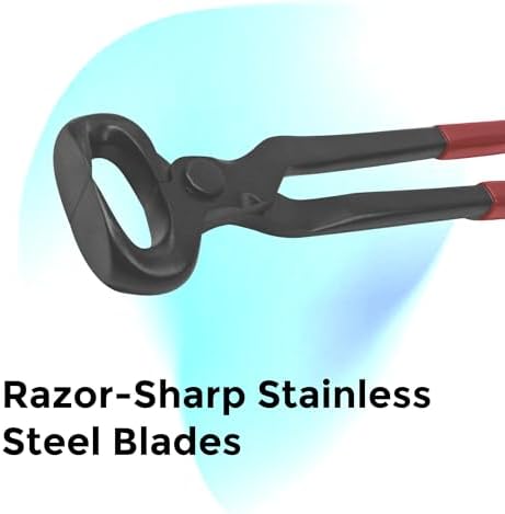 14" Vinyl Hoof Nipper, Carbon Steel & Chrome Vanadium Farrier Tool for Horses – Durable, Sharp & Rust-Resistant