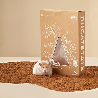BUCATSTATE 5L Natural Coco Fiber Hamster Bedding