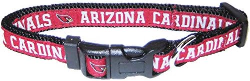 Pets First NFL Arizona Cardinals Licensed PET COLLAR, Medium - Heavy-Duty, Strong, and Durable Dog Collar. Available in 31 Football Teams and 4 Sizes
