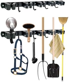 2pcs Horse Whip Crop Holder with Bridle Hooks, Stall Tool Holder Horse Tack Rack Wall Mount Bridle Rack Organizer Horse Stables Supplies Storage Rack Stall Hanger Accessories