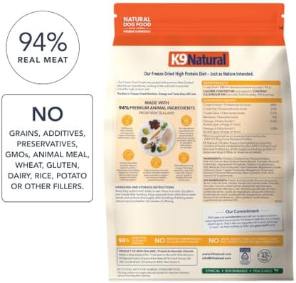 K9 Natural - Freeze Dried High Protein Grain-Free Dog Food Or Topper