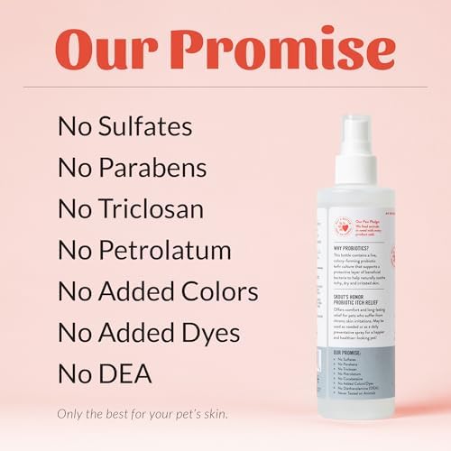 SKOUT'S HONOR Probiotic Itch Relief Spray for Dogs, 8 oz, 2-Pack