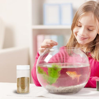 Mipcase Aquarium Fish Feeder Bottles 2-Pack Transparent Storage Containers for Easy Feeding and Fish Food Dispensing 5.31X2.55X2.55In Practical Tank Feeding Device for Home and Pet Supplies