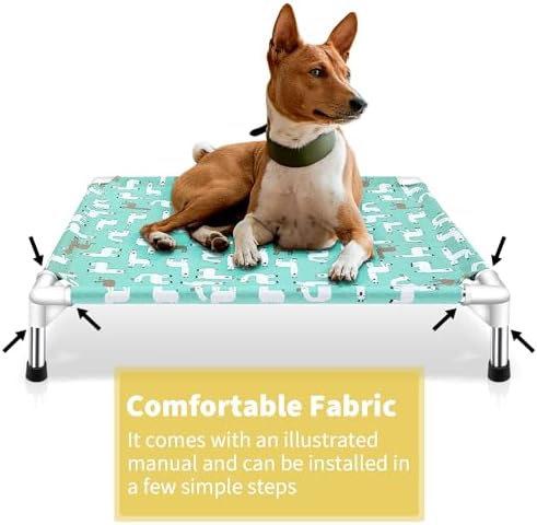 Elevated Dog Bed Pet cot - Pet Bed for Medium Dogs | Raised Pet Bed