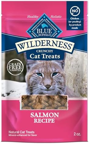 Blue Buffalo Wilderness Tasty Salmon Crunchy Cat Treats, 2 oz (Pack of 12)