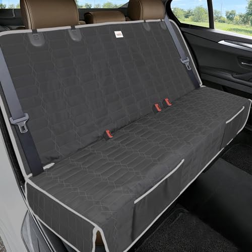 Reliadura Relidura Bench Seat Cover for SUV Waterproof Seat Cover for Dogs in Car Non-Slip Dog Car Seat Cover for Back Seat Heavy Duty Protector for Rav4/CRV/Subaru Rear Seat Covers for SUVs