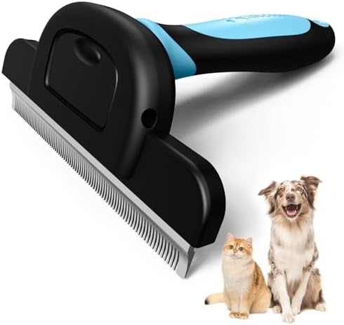 MIU COLOR Long Hair Pet Grooming Brush for Medium & Large Dogs & Cats,Blue