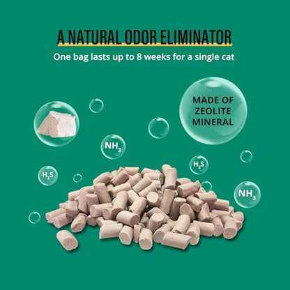 COCOYO Cat Litter Pellets, Zeolite, Long-Lasting Odor Control Non-climping, 21 Lbs Pack
