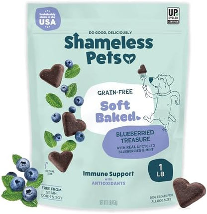 Shameless Pets Soft-Baked Dog Training Treats, Blueberried Treasure - 16 oz