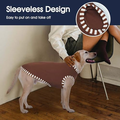 IECOii 2Pack Dog T-Shirts for Large Dogs | Breathable & Lightweight Fabric, Easy-On Design for Doberman, Machine Washable, Coffee+DarkRed, 4XL