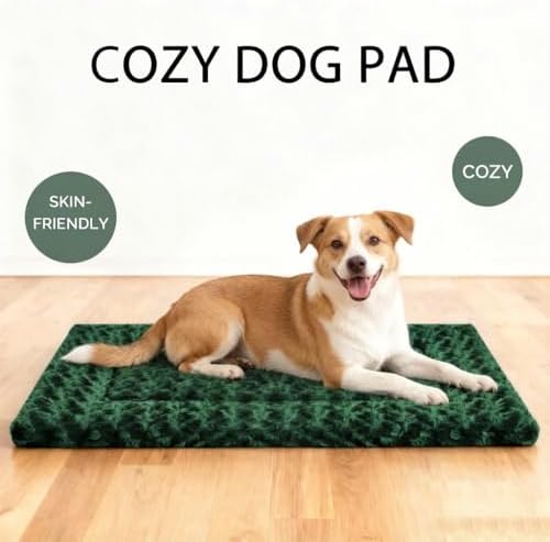 Dog Bed Mat - Dog Crate Pad - Reversible Dog Mat for Pet Comfort - Soft Bed Pads with Dual-Sided Design for All Seasons - Durable, Machine Washable Mat for Crates, Travel, and Home