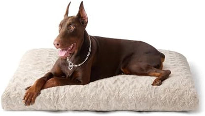 EHEYCIGA Washable XL Dog Beds Large Sized Dog, 44x32 Inch Pet Bed, Beige