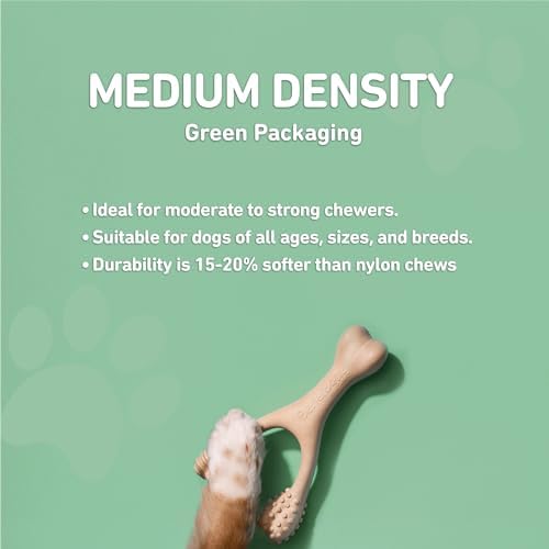 BetterBone - Medium Density - Ideal for Moderate to Strong Chewers - All-Natural, Nylon-Free Dog Chew Toys - Non-Toxic, Promotes Dental Health, Splinter-Resistant, Sustainably Made
