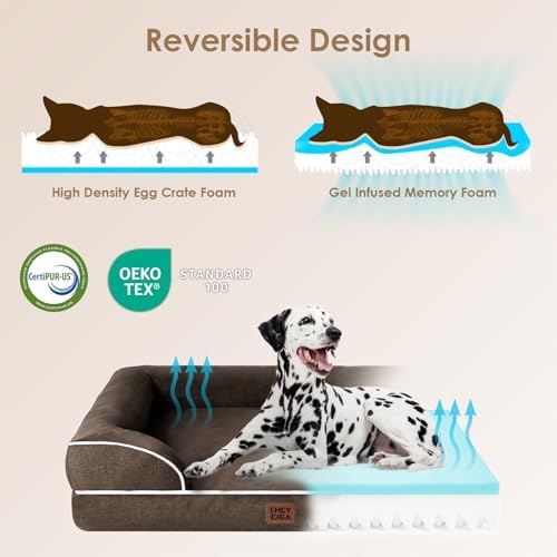 EHEYCIGA Orthopedic XXL Dog Bed, Waterproof Washable XL Big Pet Bed 48"