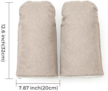 Momcozy Universal Stroller Gloves, Plush Weatherproof Winter Handmuffs