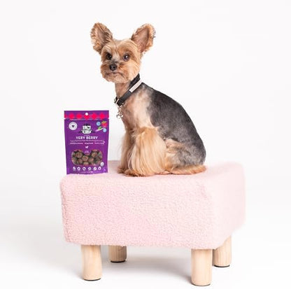 Lord Jameson Very Berry Soft & Chewy Certified Organic Dog Treats for Small Breeds - Antioxidant-Rich Blueberries & Strawberries - No-Bake Recipe, Gluten-Free, Preservative-Free - Made In USA - 3 oz