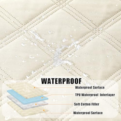 Smiry Waterproof Dog Bed Cover, Reversible Pet Blanket for Sofa Couch