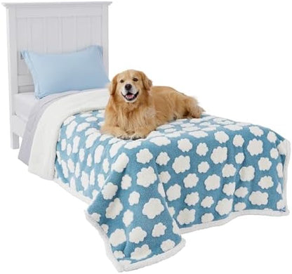 LE SURE Waterproof Blanket for Bed Cute Cozy 3D Jacquard, Twin（60x80）