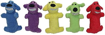 Multipet Original Loofa Dog Plush Toy - Squeaky Toy for All Dogs - Extra Soft Plush - Stuffed Animal Dog Toys for Playing (1 Count, 6”, Random Color Surprise)