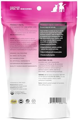 Om Mushroom Matrix Pet - Canine | Turkey Tail | USA Grown Human-Grade Organic Mushroom Powder Pet Supplement | Immunity Support & Holistic Defense for Dogs & Cats | 100 Grams, 3.5 oz