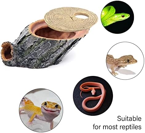 Snake Hide and Basking Tree Roots Cave for Terrariums, Available for Climbing and Hiding Spots for Reptiles, Amphibians, and Small Animals, Corn Snake, Small Gecko