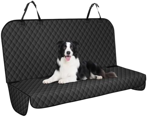 Waterproof Dog Backseat Cover for Cars, Non-Slip Pet Seat Protector,M-Black