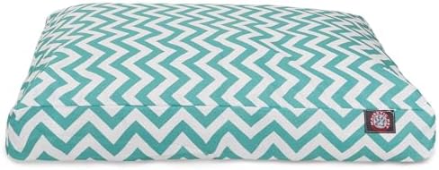 Majestic Pet Rectangular Dog Bed, X-Large, 50x42x5 in, Washable, Teal