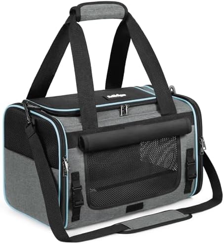 rabbitgoo Cat Carrier Soft with Rollable Flap, Travel Safe for Car Airline