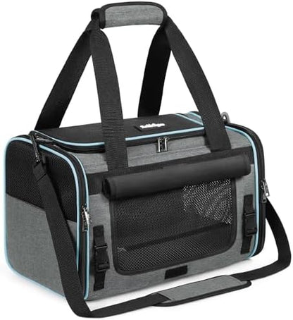 rabbitgoo Cat Carrier Soft with Rollable Flap, Travel Safe for Car Airline