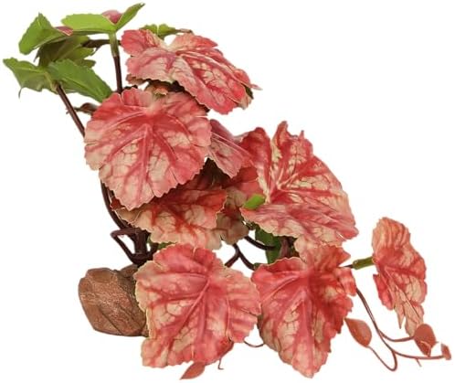 Pink Heuchera Reptile Plants Terrarium Decor for Snake Gecko Tank