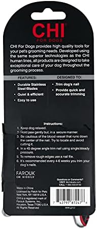 CHI for Dogs Guillotine Nail Trimmer with Soft Grip Handle, One Size