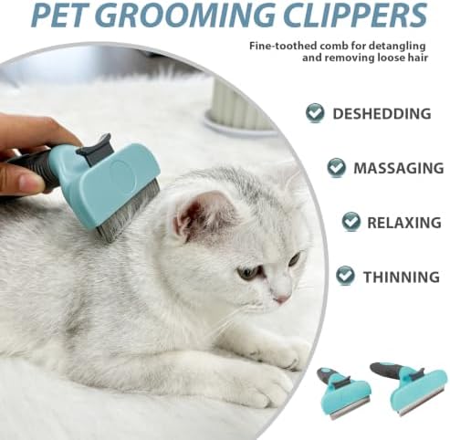 Self Cleaning Pet Shedding Brush for Long Short Haired Dogs & Cats (Large)