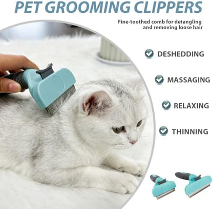 Self Cleaning Pet Shedding Brush for Long Short Haired Dogs & Cats (Large)