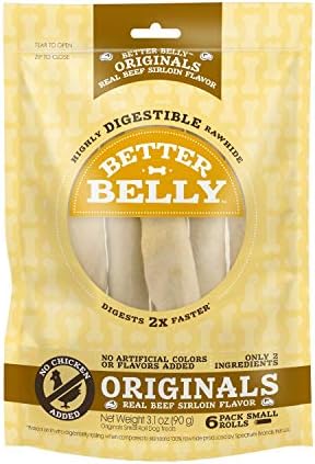 Better Belly Originals Small Roll Highly Digestible Dog Treats, 6 Count