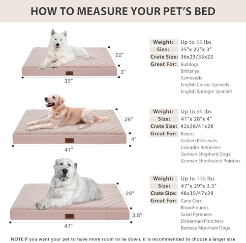 WNPETHOME Orthopedic XXL Dog Beds for Large Senior Dog Bed Comfy Sleeping