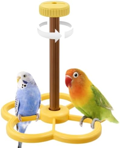 Washable Bird Spinning Perch Toy, with 1.8'' Washer Fit Most Cages