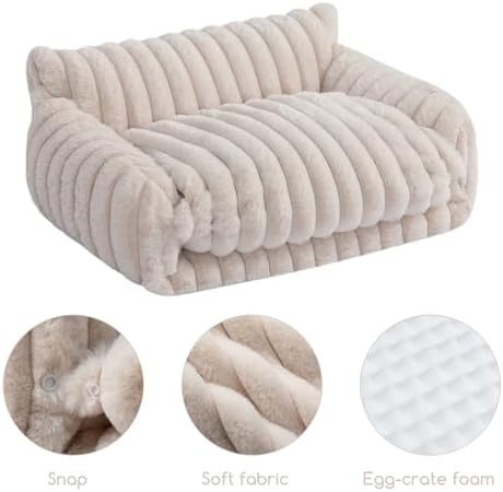 Hollypet Cat Bed Small Dog Orthopedic Couch Beds for Pets up to 13 lbs