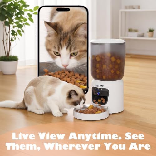 Automatic Cat Feeder with Camera, 6L Smart Pet Food Dispenser