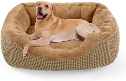 INVENHO Large Dog Bed, Washable Orthopedic Warming Soft Sleeping Durable with Anti-Slip Bottom