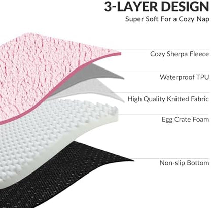 Patas Lague Orthopedic Large Dog Bed Washable Pet Sofa Bed 56''X40''Pink