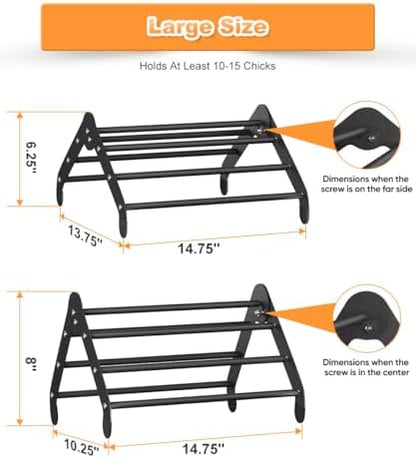 Koutemie Adjustable Chicken Perch for Coop, Small