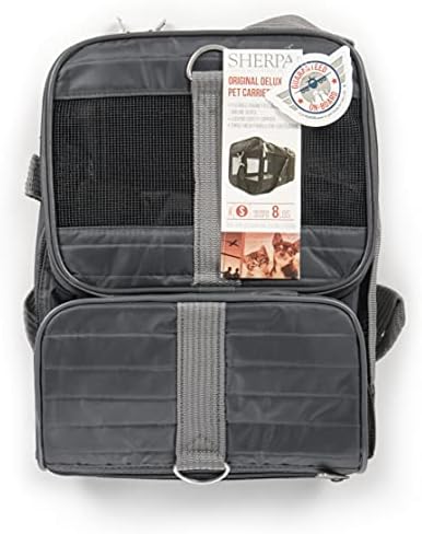 Sherpa Original Deluxe Travel Pet Carrier, Airline Approved & Guaranteed On Board - Charcoal Gray, Small