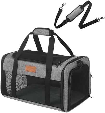 Pet Carrier Airline Approved for Pets Up to 10 Lb, 17x11x9.5 in